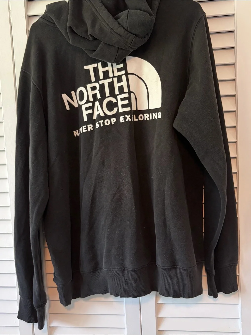 The North Face Black Pullover Hoodie with White Logo